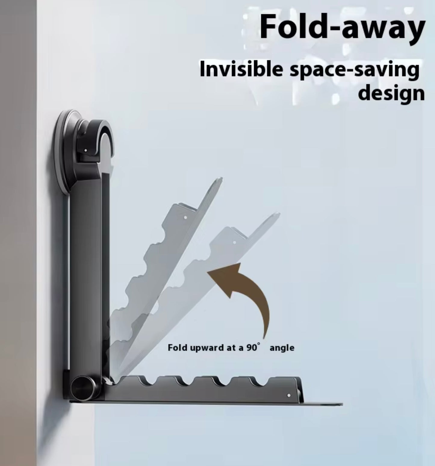 FOLDABLE TRAVEL CLOTHES DRYING RACK WITH SUCTION CAPS FOR EASY INSTALLATION