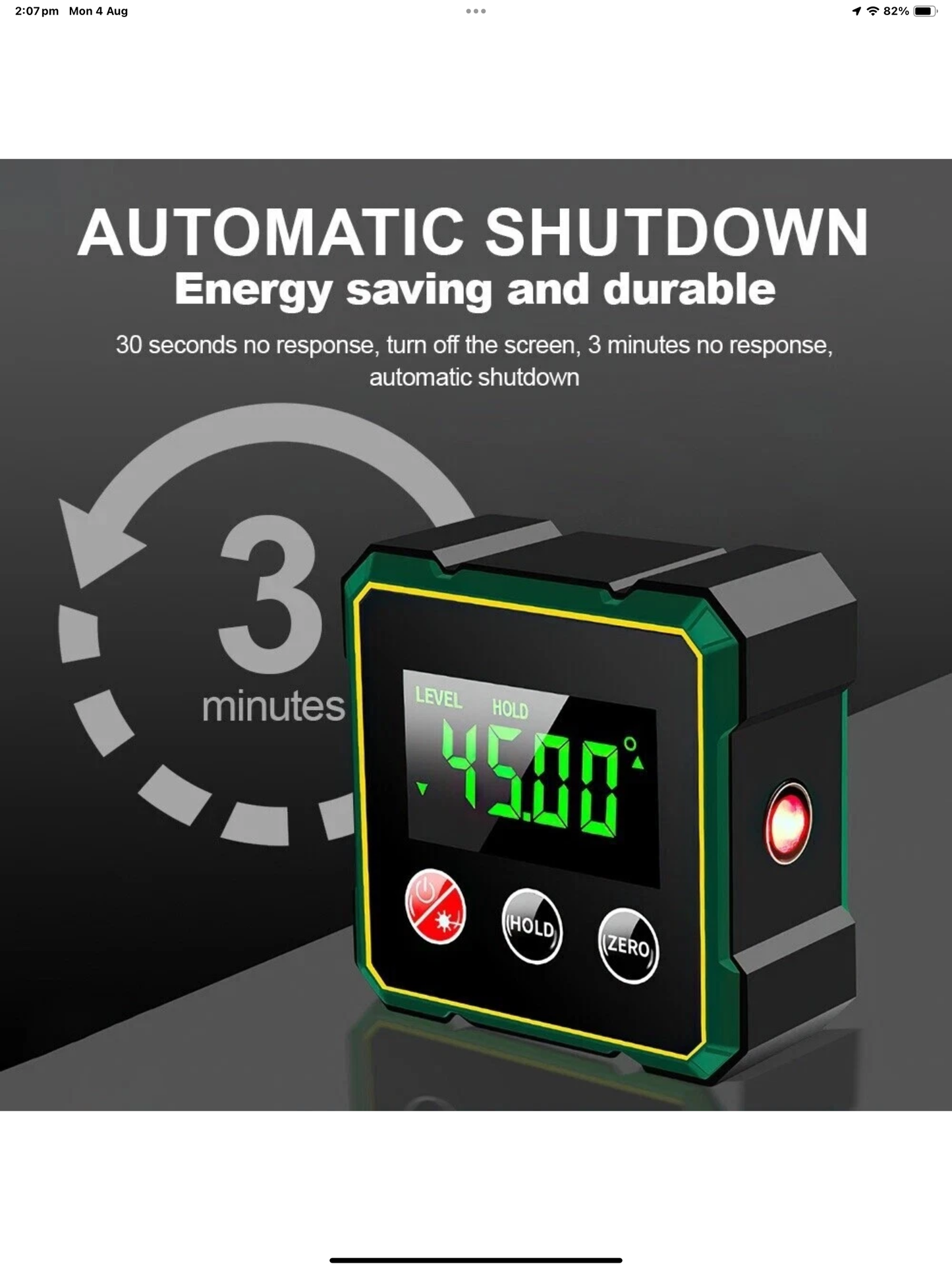 ELECTRONIC RECHARGEABLE DIGITAL LEVELLING DEVICE