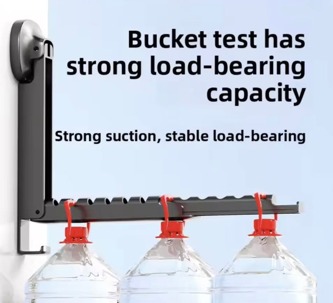 FOLDABLE TRAVEL CLOTHES DRYING RACK WITH SUCTION CAPS FOR EASY INSTALLATION