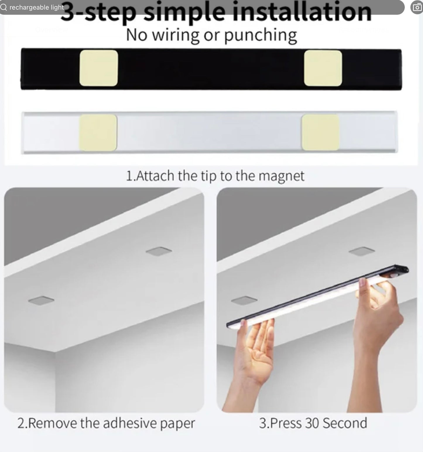 Motion activated sensor light