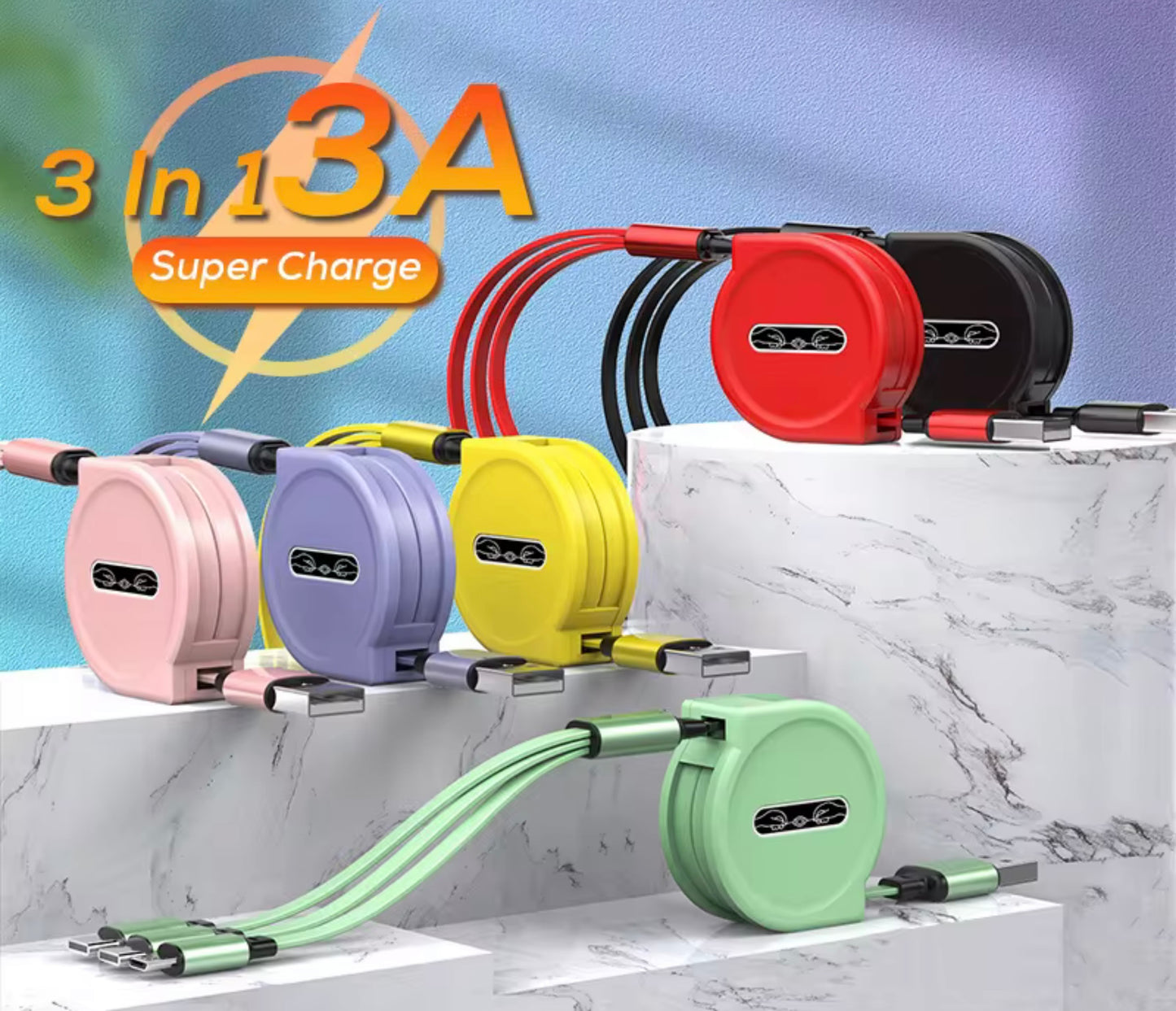 3 IN 1 RETRACTABLE CHARGER