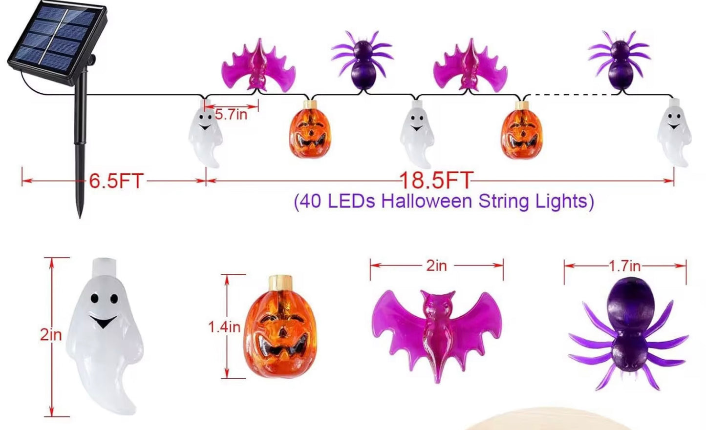 HALLOWEEN SOLAR POWERED LIGHTS FOR YOUR CARAVAN AWNING