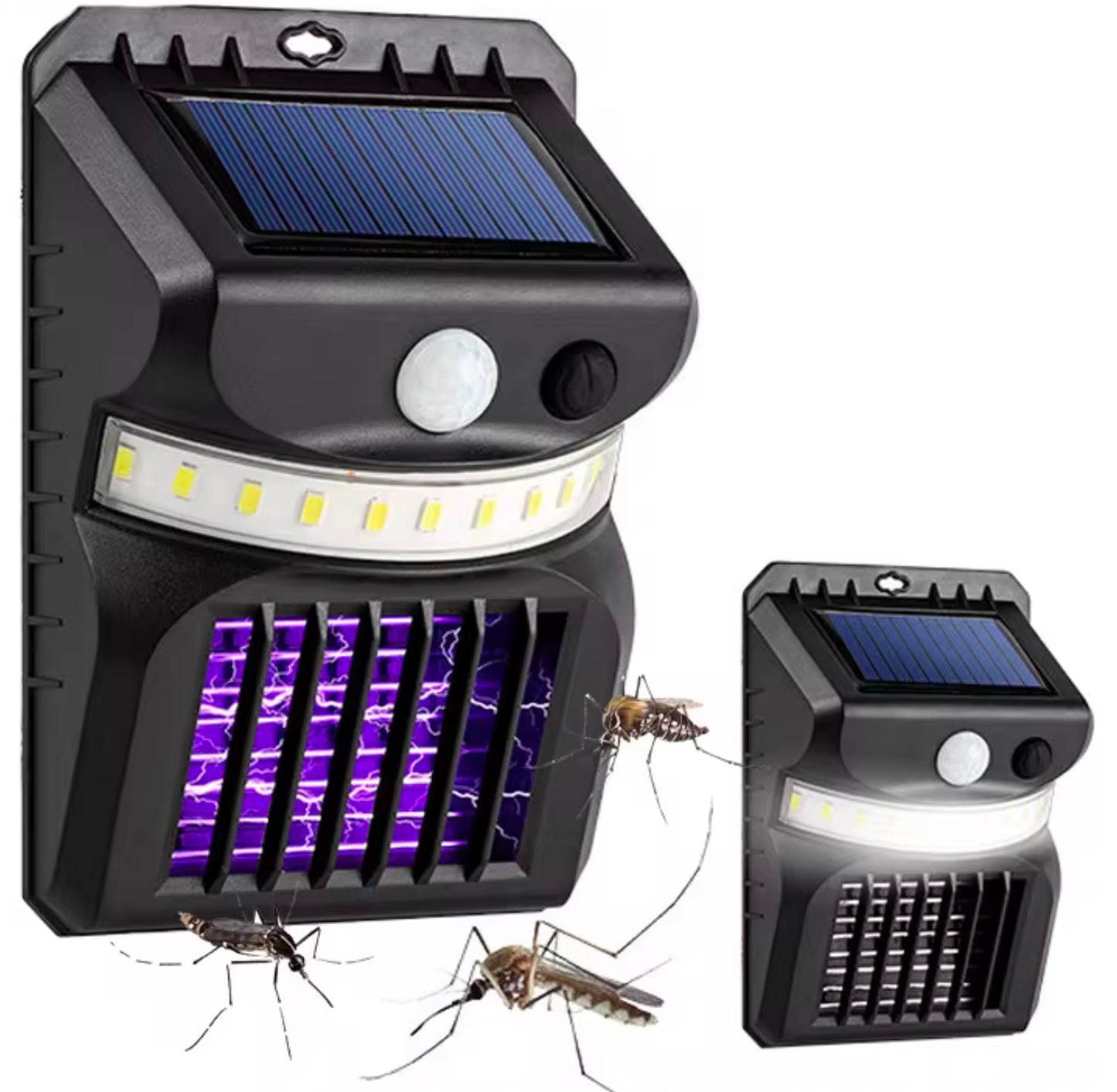 SOLAR POWERED CARAVAN/RV LIGHT/MOZZIE/ZAPPER ATTACHES TO AWNING STRAP PREVENTS ACCIDENTAL AWNING OPENING IN TRANSIT.