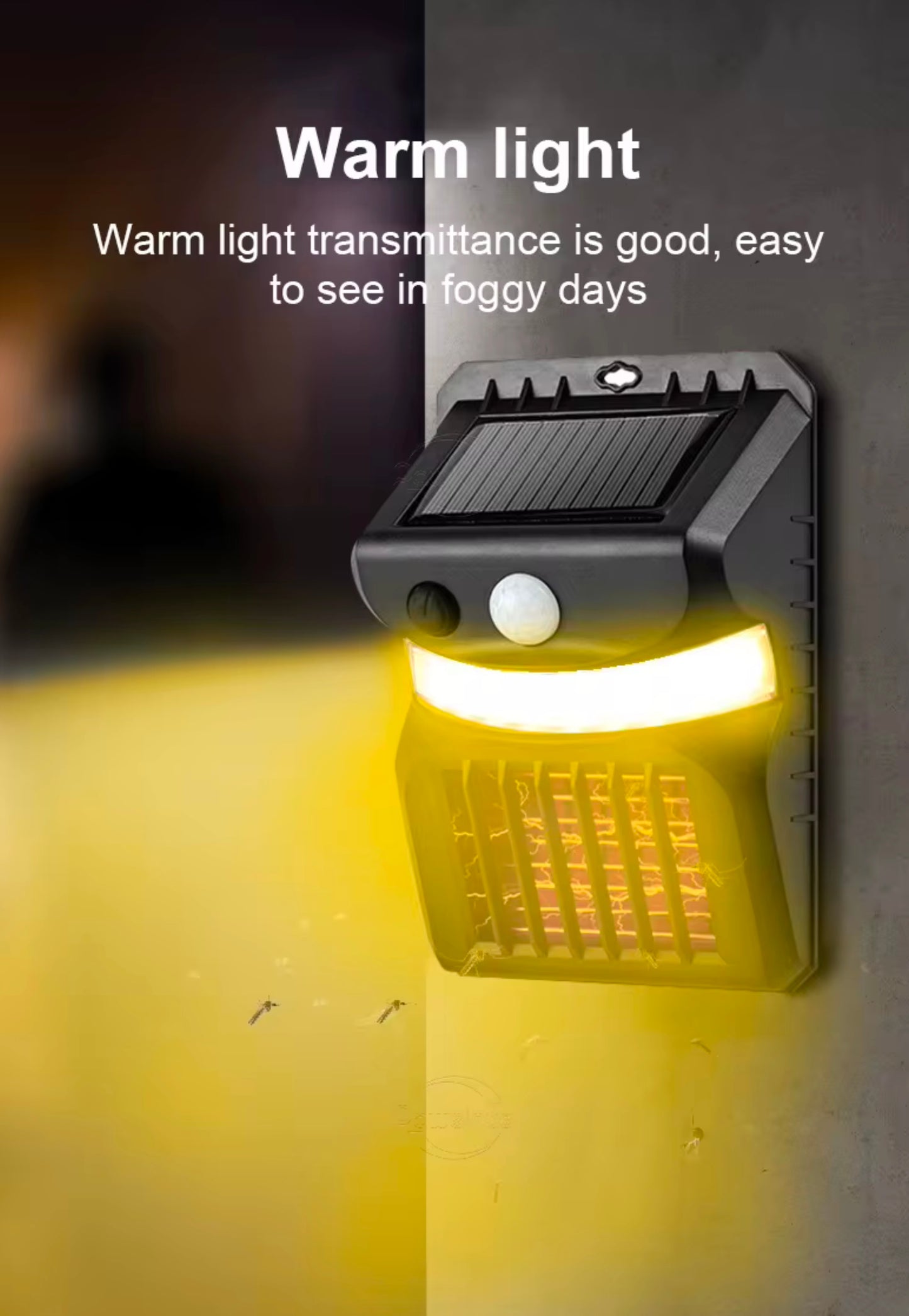 SOLAR POWERED CARAVAN/RV LIGHT/MOZZIE/ZAPPER ATTACHES TO AWNING STRAP PREVENTS ACCIDENTAL AWNING OPENING IN TRANSIT.