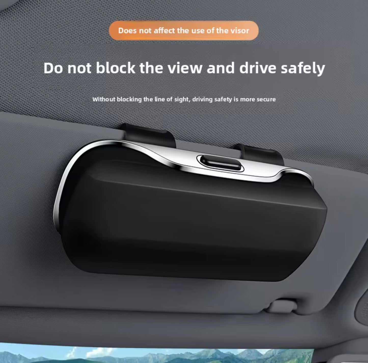 SUN VISOR STORAGE BOX FOR SUNGLASSES