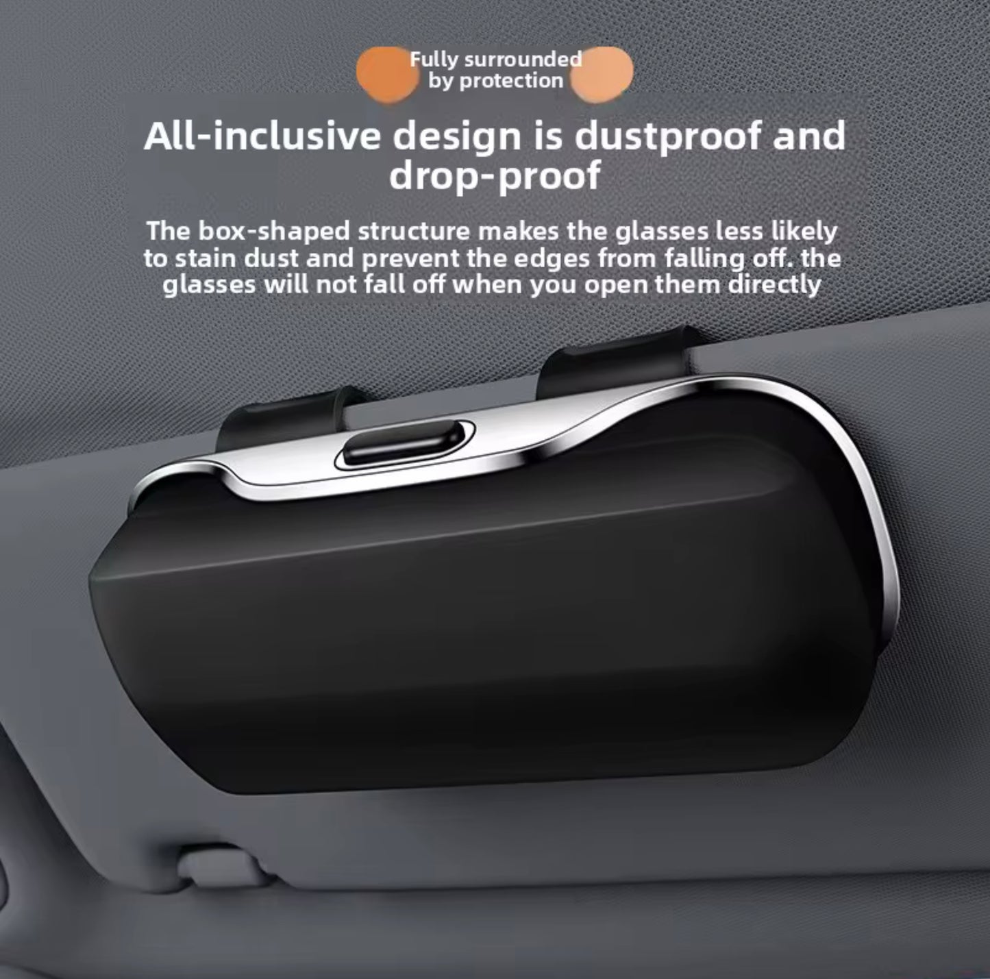 SUN VISOR STORAGE BOX FOR SUNGLASSES