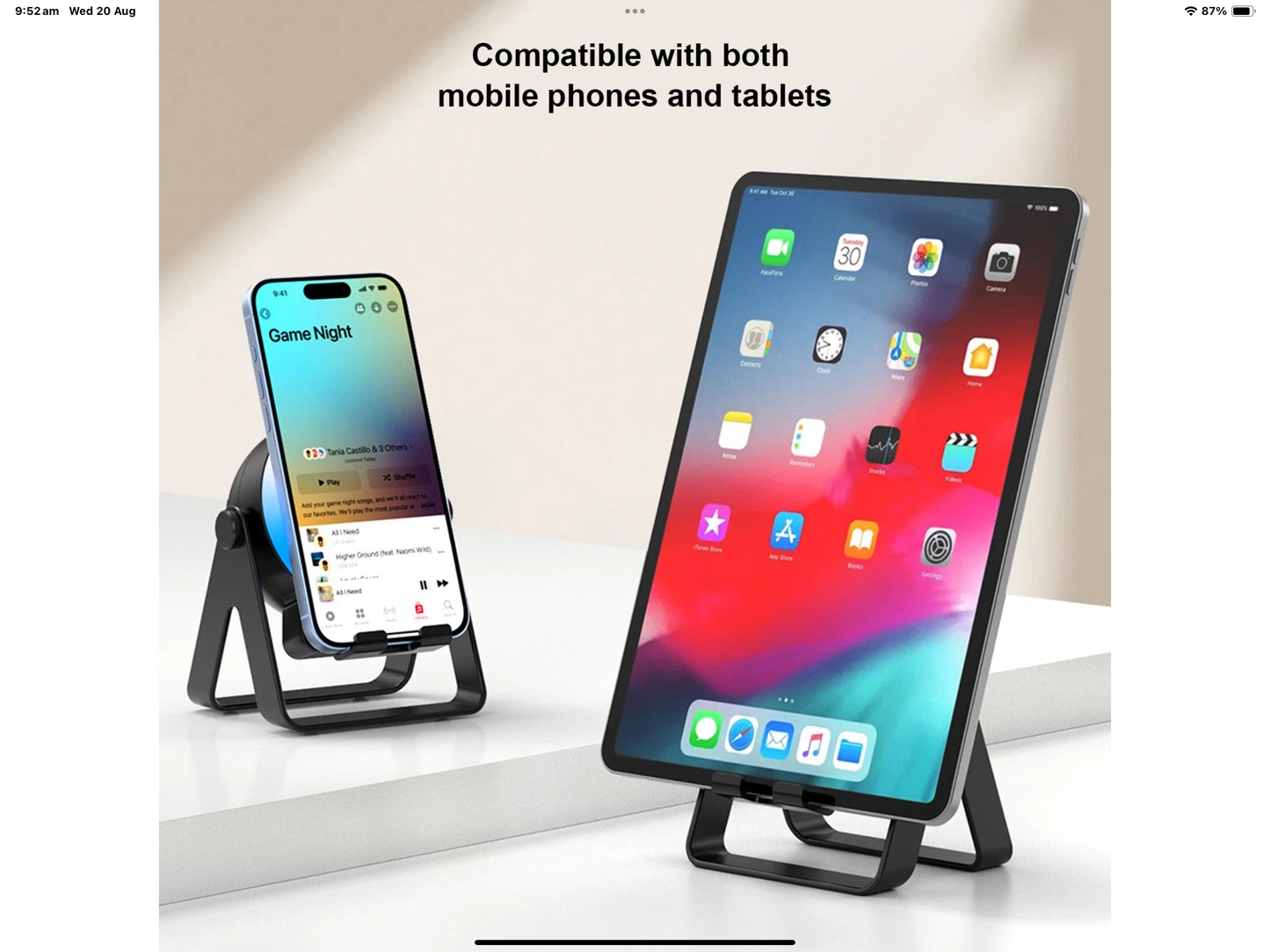 SPEAKER STAND FOR PHONE OR TABLET