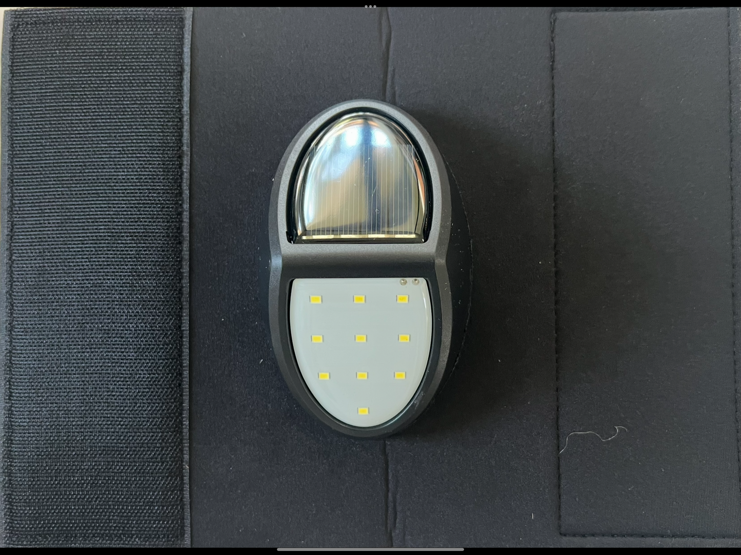 AWNING ARM STRAPS WITH BUILT IN SOLAR POWERED LED LIGHTS