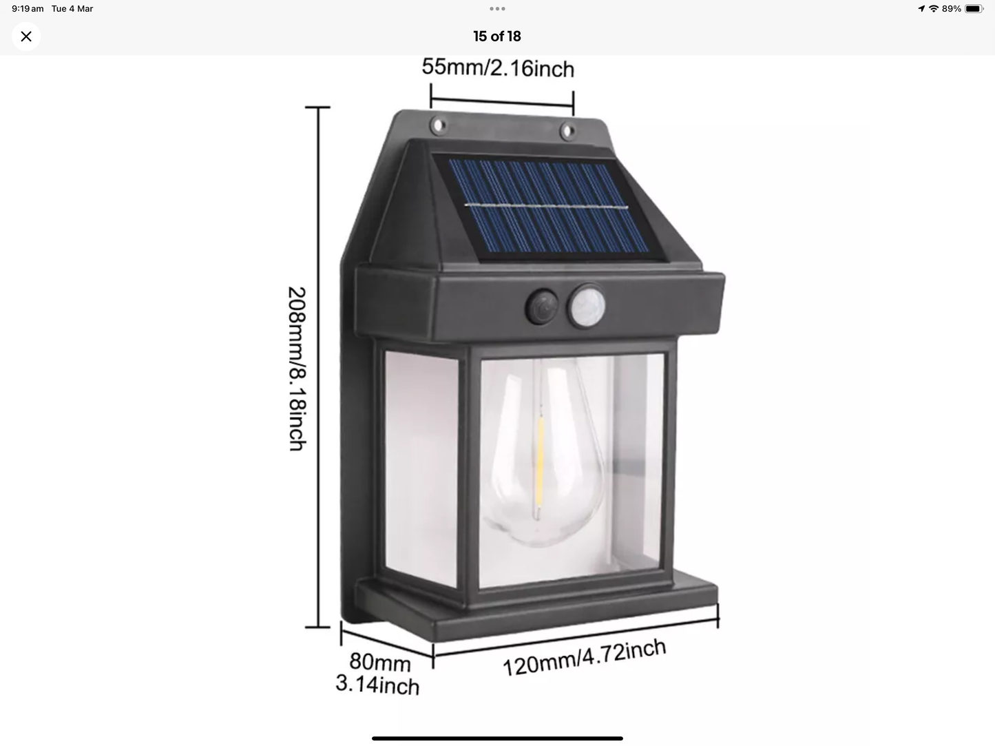 SOLAR POWERED OUTDOOR LIGHT