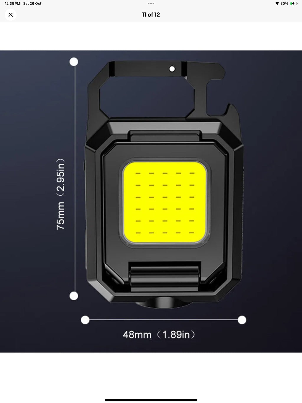 Twin Cob LED Rechargeable Flashlight