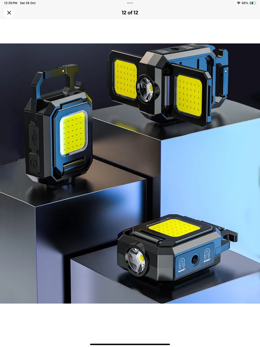 Twin Cob LED Rechargeable Flashlight