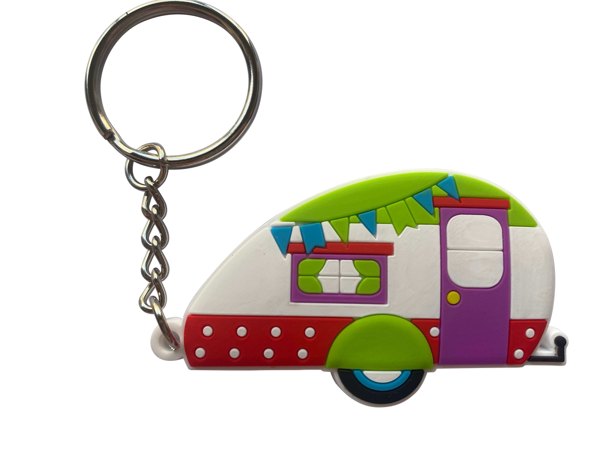 Retro Flatline Caravan Keyring Caravan Bits & Bobs