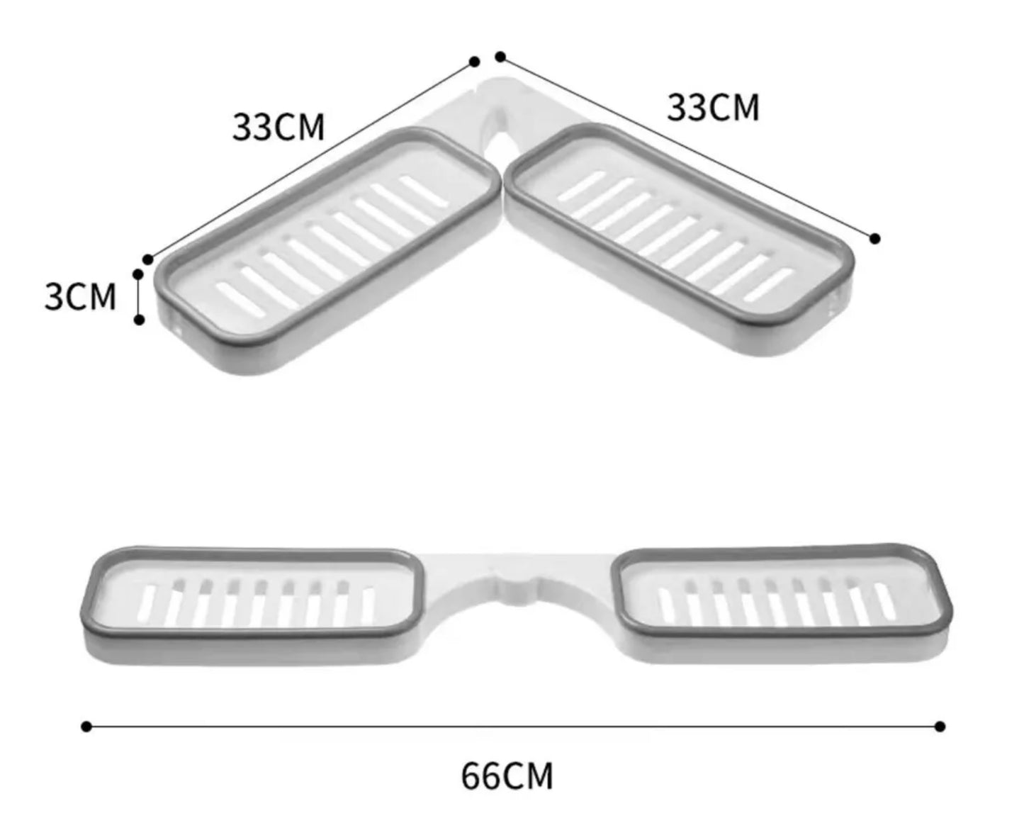 WALL MOUNTED BATHROOM OR KITCHEN STORAGE SHELF