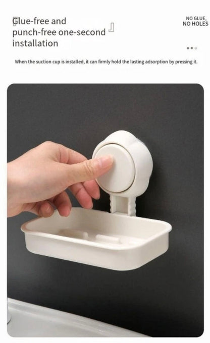 SUCTION MOUNTED SOAP DISH