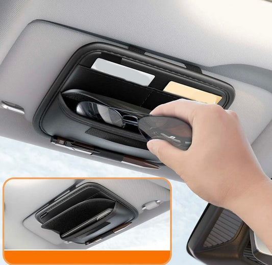 SUNGLASSES AND CARD HOLDER VISOR ORGANIZER