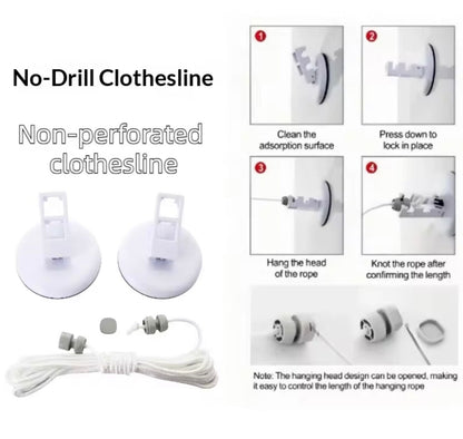 POWERFUL 5 METRE LONG SUCTION CLOTHESLINE