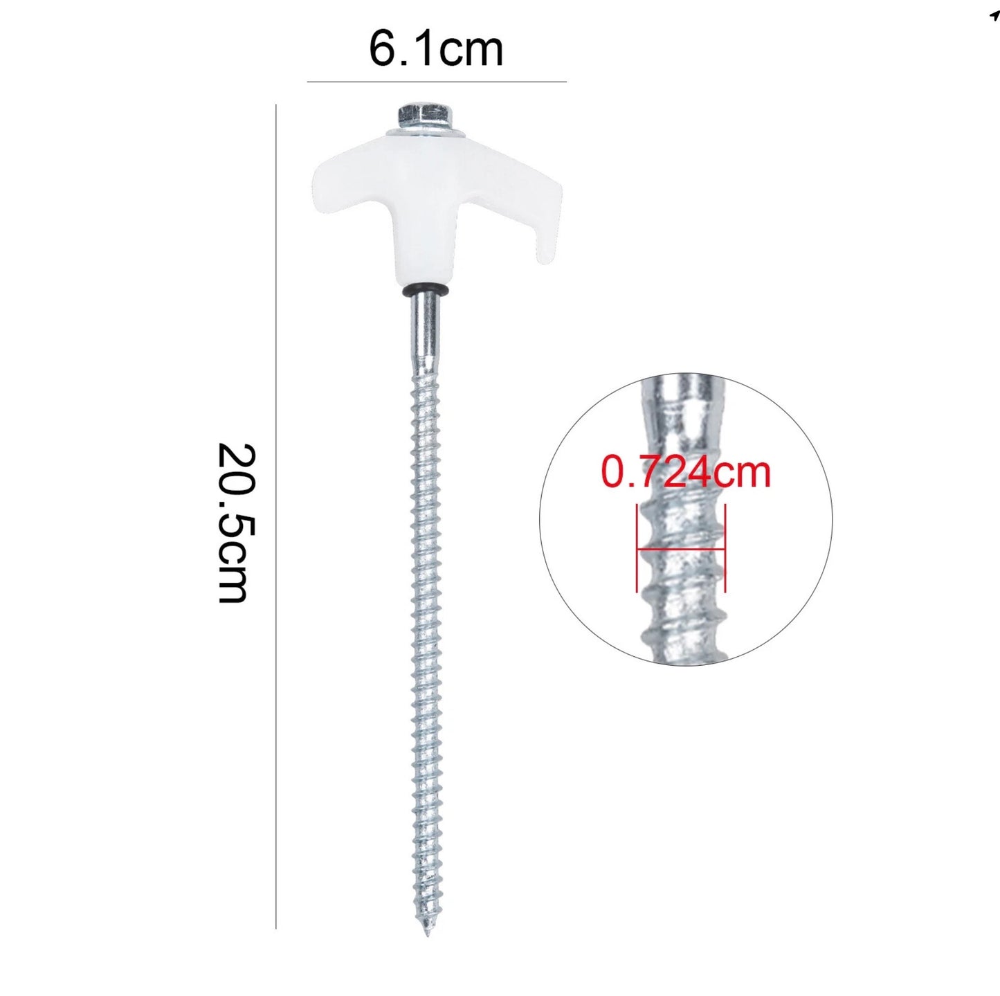 GLOW IN THE DARK CAMPING PEGS IN STURDY QUALITY STORAGE BAG