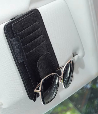 PU LEATHER CAR SUNVISOR ORGANIZER
