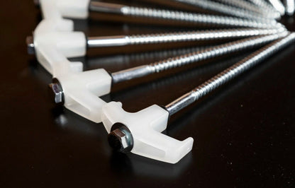 GLOW IN THE DARK CAMPING PEGS IN STURDY QUALITY STORAGE BAG