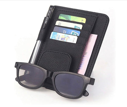 PU LEATHER CAR SUNVISOR ORGANIZER