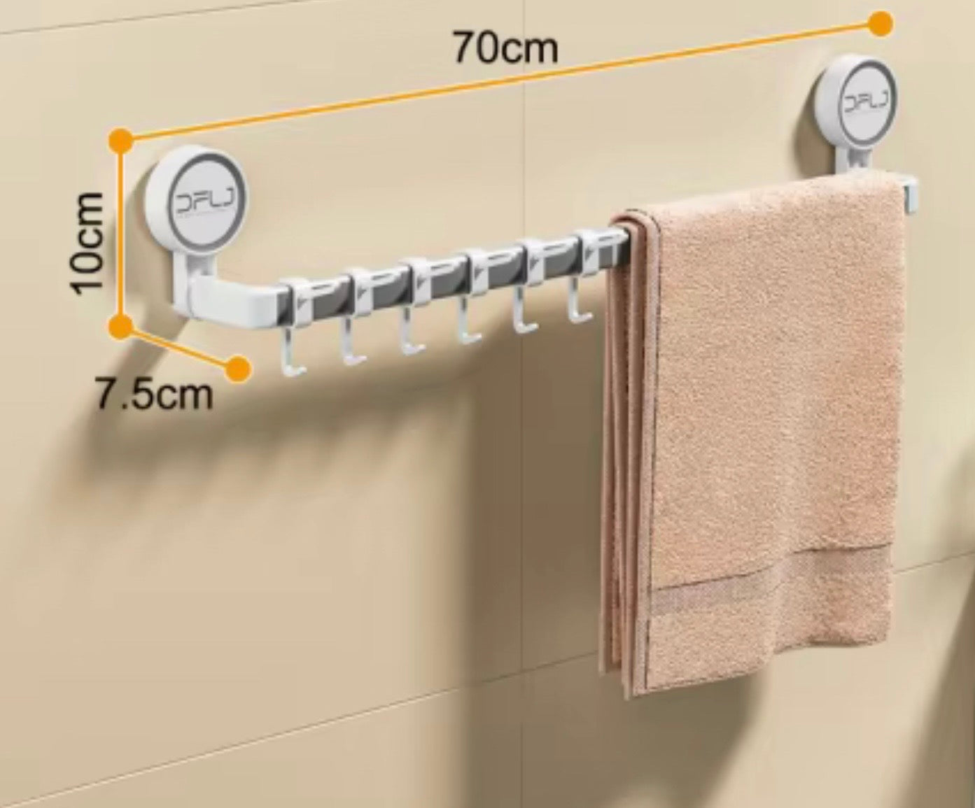 SUCTION TOWEL/UTENSILS RAIL