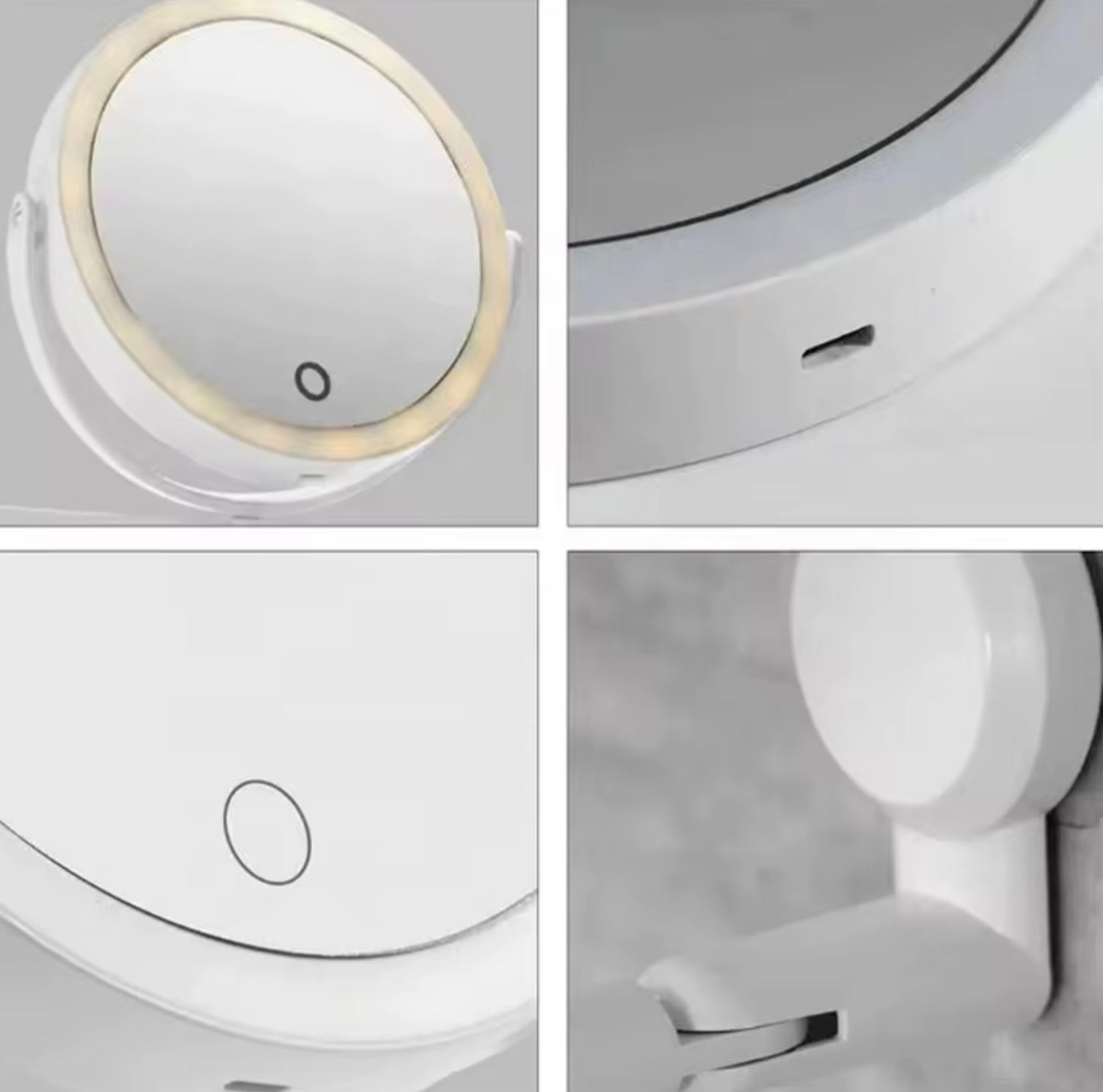 USB RECHARGEABLE MAKE UP MIRROR - STICK ON