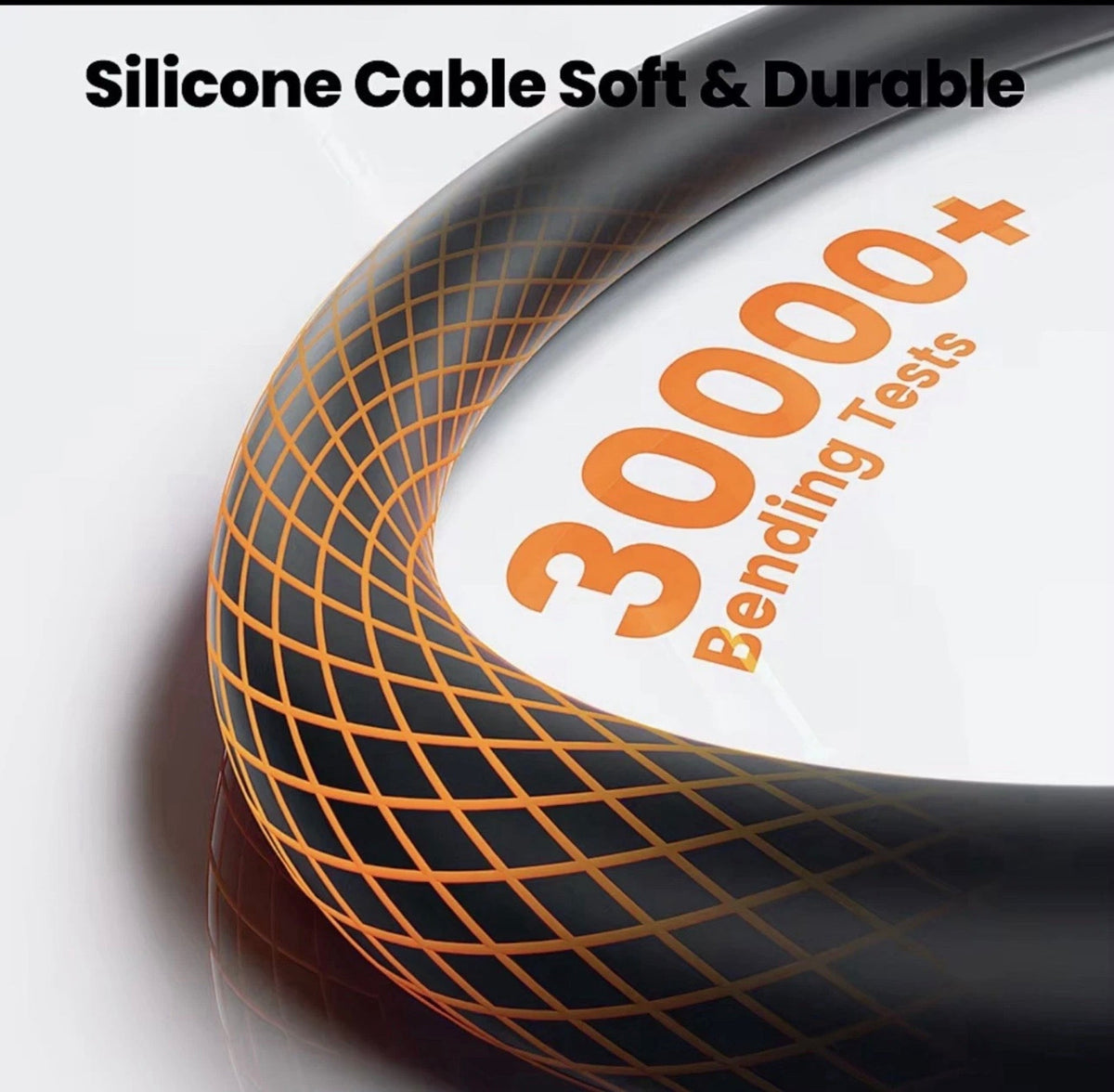 2.0metre LONG ULTRA FAST CHARGING CABLE - USB- TYPE C - LIGHTING - COMPATIBLE WITH BOTH ANDROID AND APPLE DEVICES.