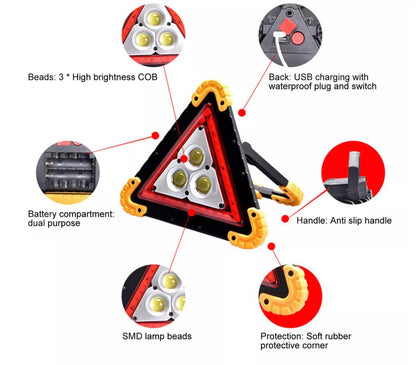 WATERPROOF LED COB OUTDOOR SAFETY STROBE LIGHT