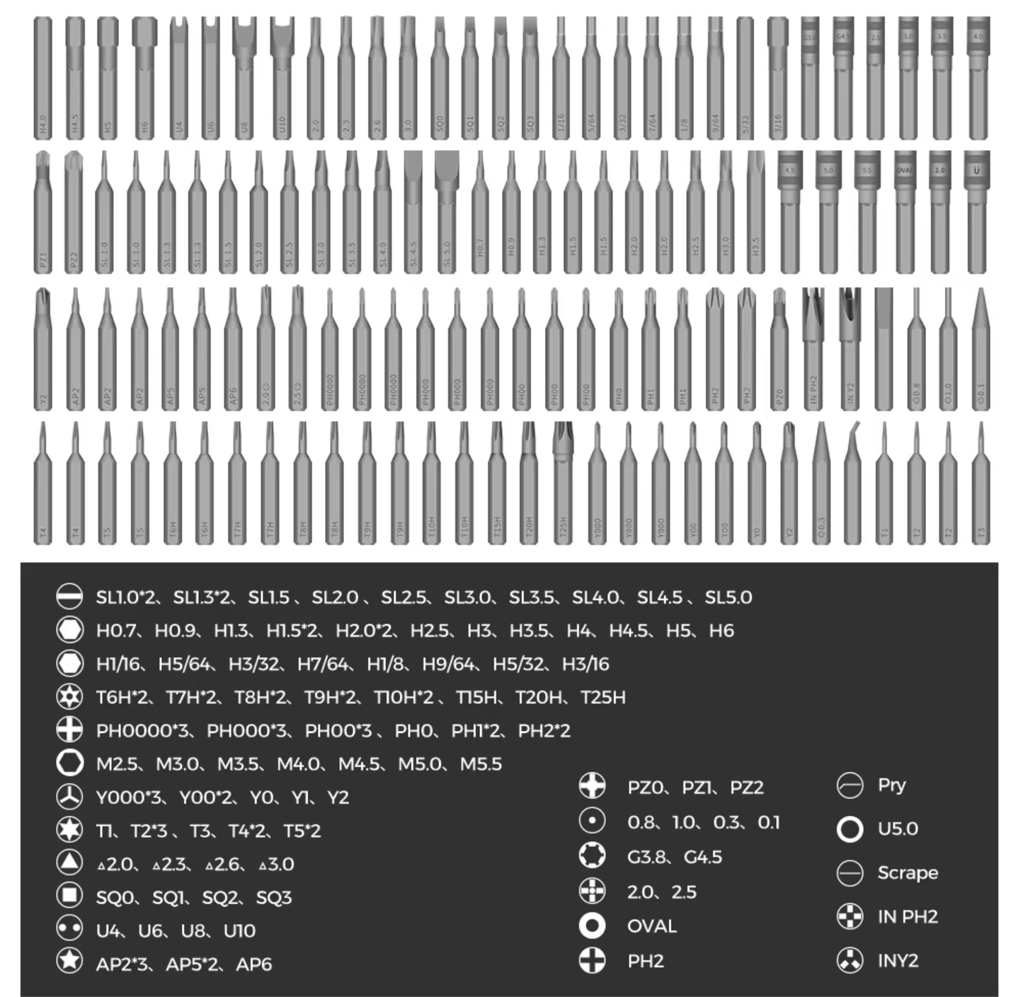 128 IN 1 SCREWDRIVER SET