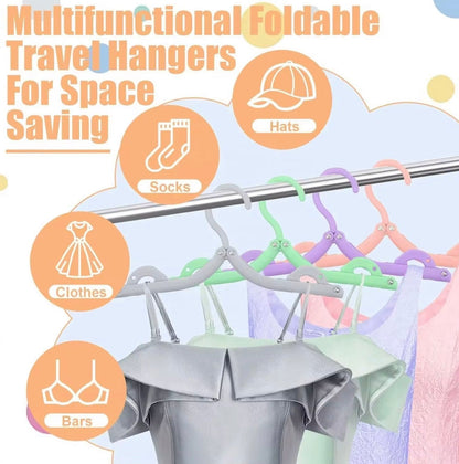 FOLDING CLOTHES HANGERS INCORPORATING CLOTHES PEGS