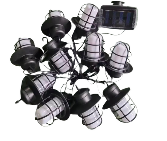 SOLAR POWERED AWNING STRING LIGHTS