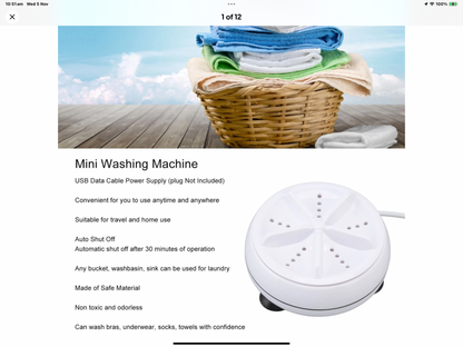 USB POWERED MINI WASHING MACHINE