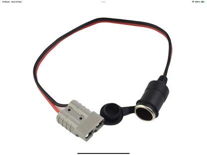 12V ANDERSON PLUG TO FEMALE CIGARETTE LIGHTER SOCKET