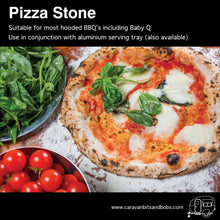 Load image into Gallery viewer, Pizza Stone and Tray - will fit most small hooded BBQ’s including baby Q
