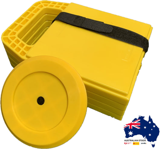 Jack Pads and Jockey Wheel Chock Set - Caravan/Camping